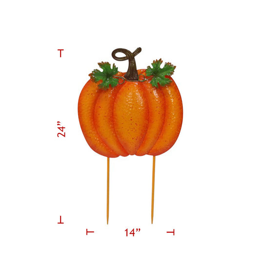 24" Shiny Orange Pumpkin