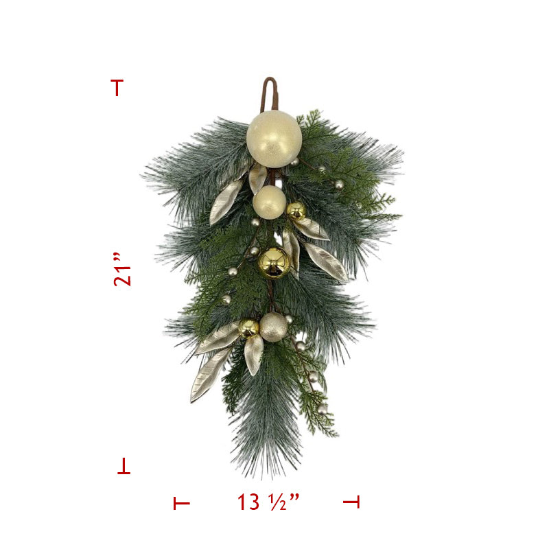 21" Gold Christmas Spray