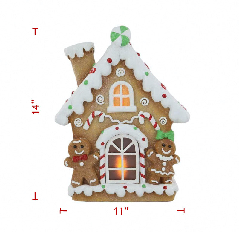 14" Gingerbread House