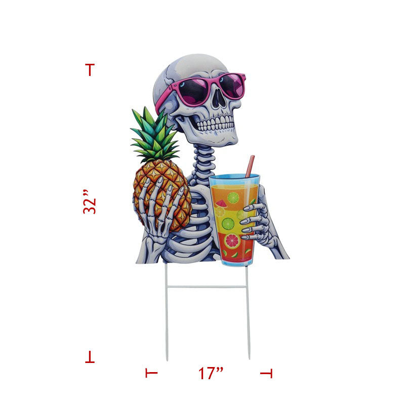 32" Metal Skeleton Summerween