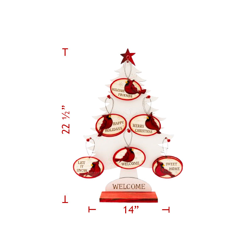 Round Cardinal Ornament
