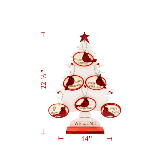 Round Cardinal Ornament