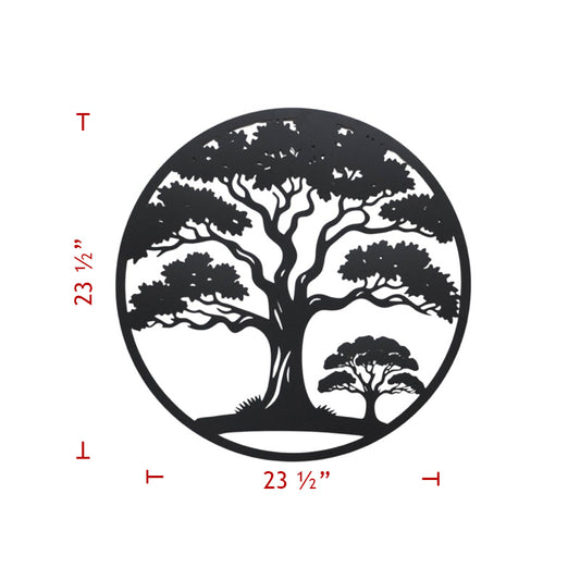 23.5" Metal Tree Plaque