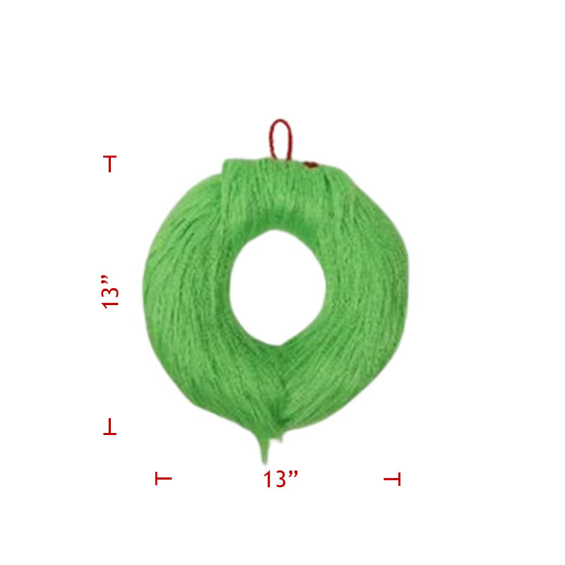 Green Fuzzy Christmas Wreath