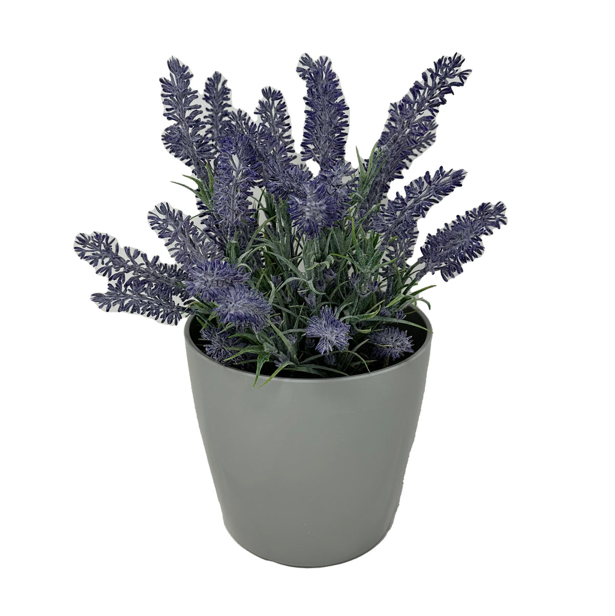 7" Gray Round Self-Watering Bamboo Pot -Ship Only
