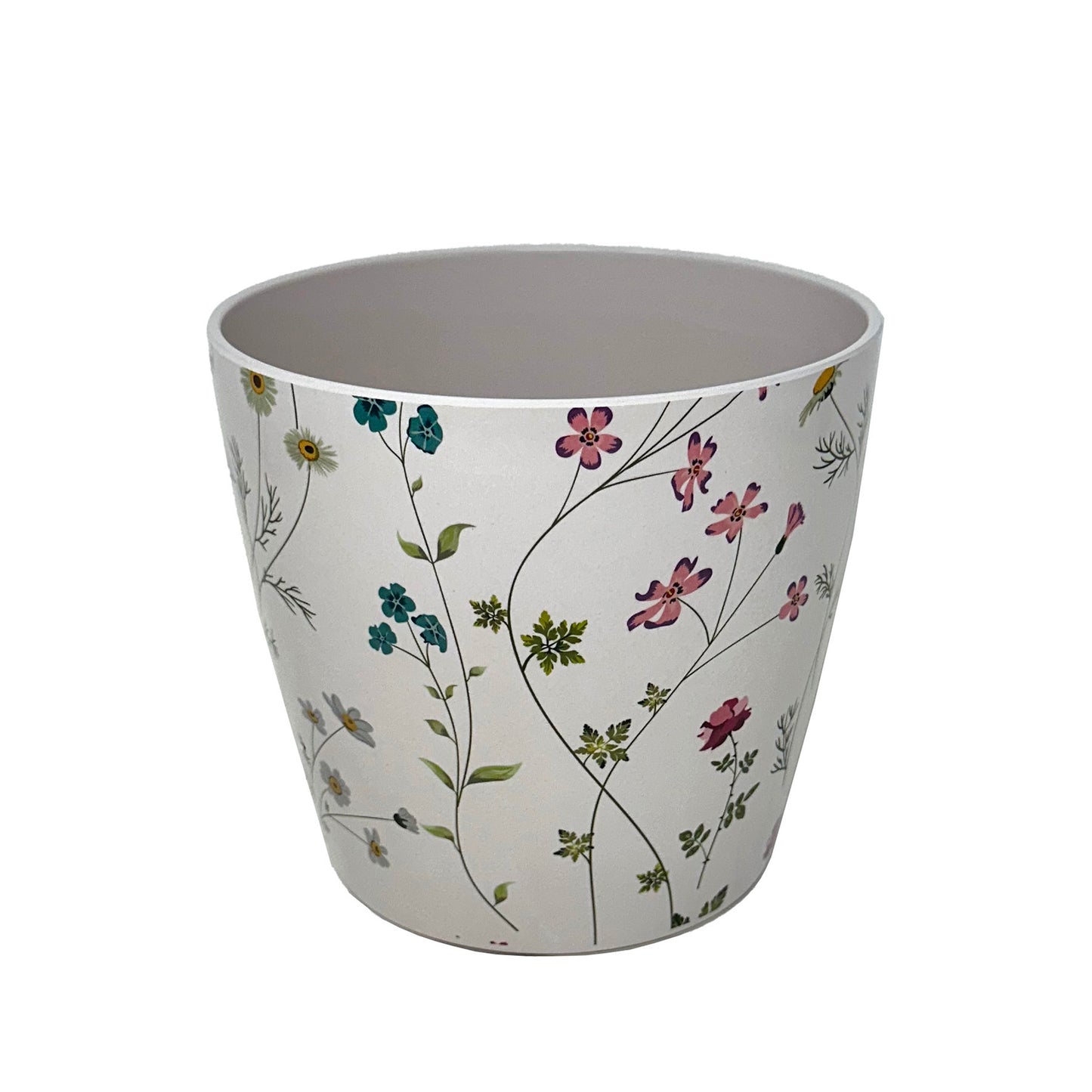 7" Wildflower Round Self-Watering Bamboo Pot -Ship Only
