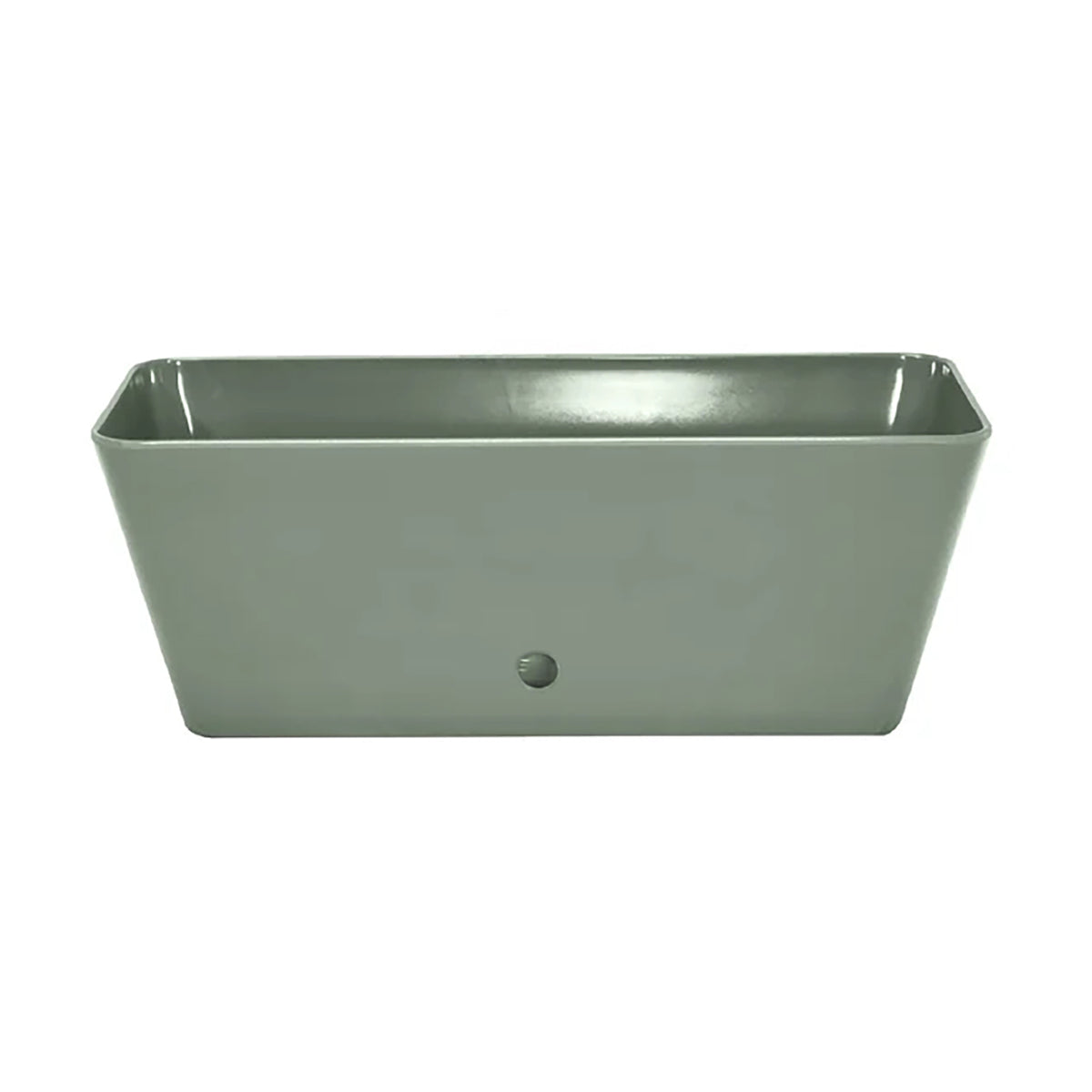 16" Sage Green Rectangular Self-Watering Bamboo Planter -Ship Only
