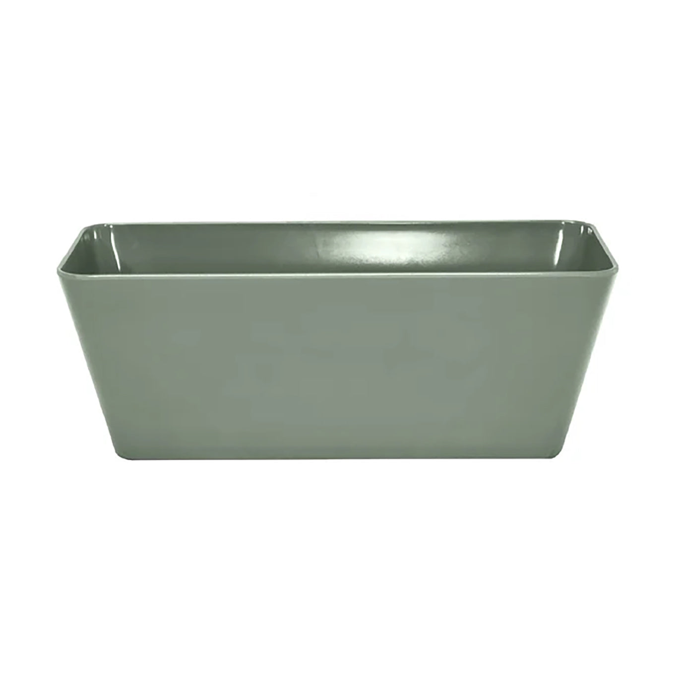 16" Sage Green Rectangular Self-Watering Bamboo Planter -Ship Only