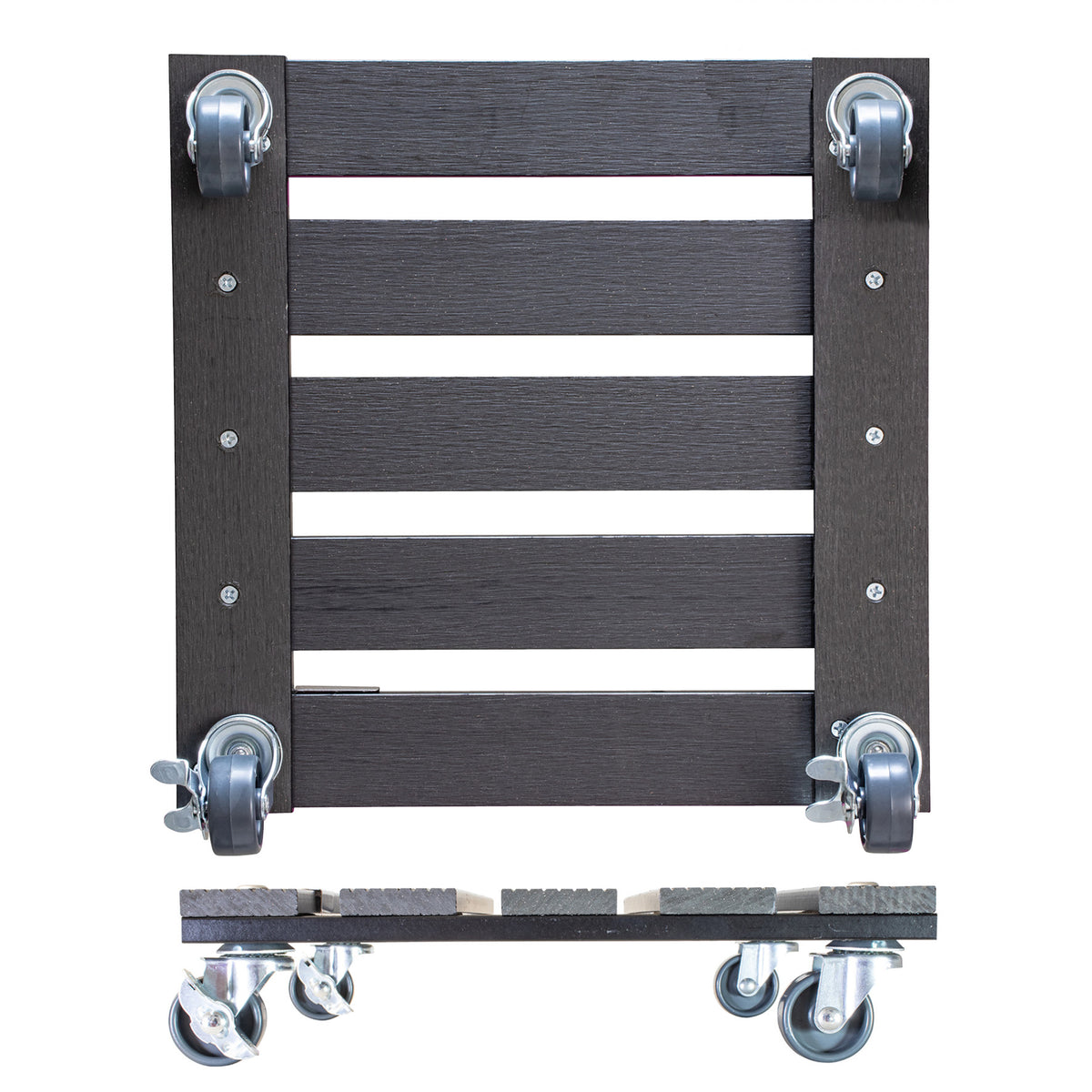 11.4" Gray Square WPC Plant Caddy -Ship Only