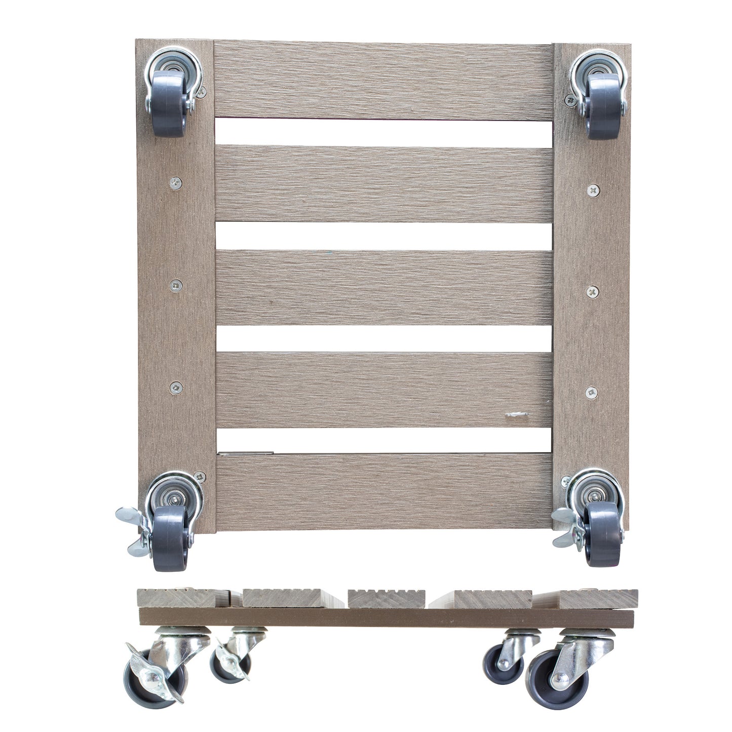 11.4" Taupe Square WPC Plant Caddy -Ship Only