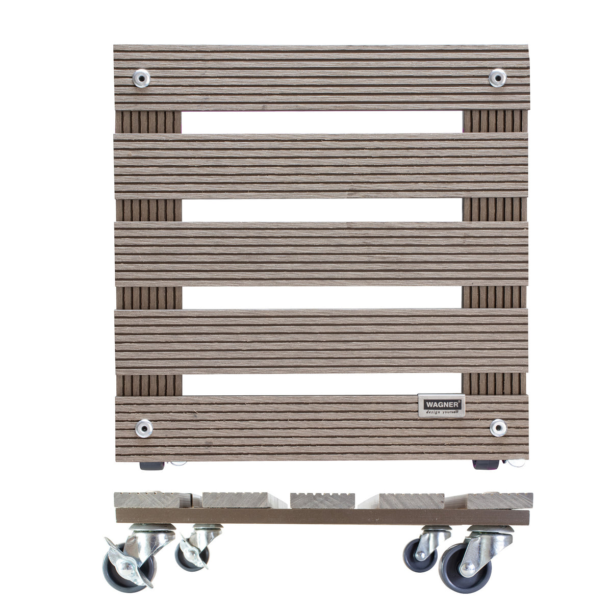 11.4" Taupe Square WPC Plant Caddy -Ship Only