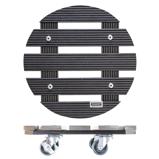 11.4" Gray Round WPC Plant Caddy -Ship Only
