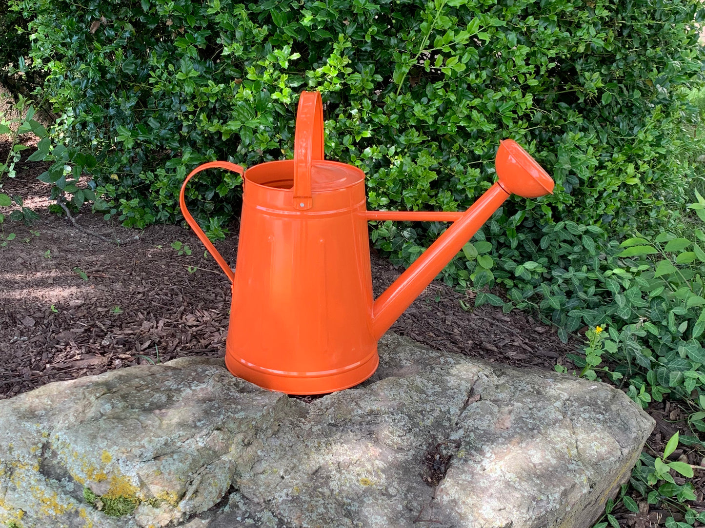 2.1 gal Orange Metal Watering Can -Ship Only