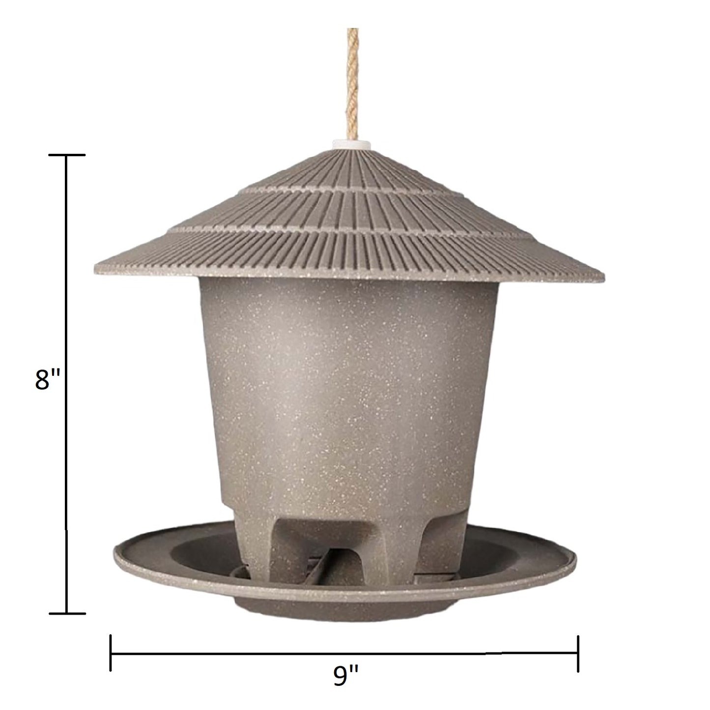 Deluxe Round Bird Feeder - Straw -Ship Only