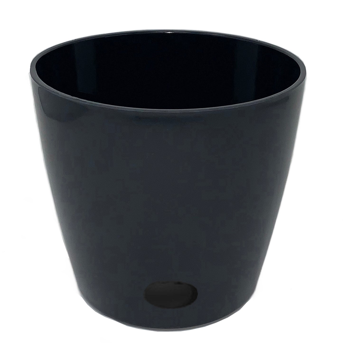 10" Black Round Self-Watering Bamboo Pot -Ship Only