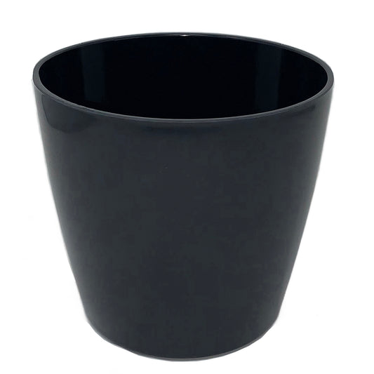 10" Black Round Self-Watering Bamboo Pot -Ship Only