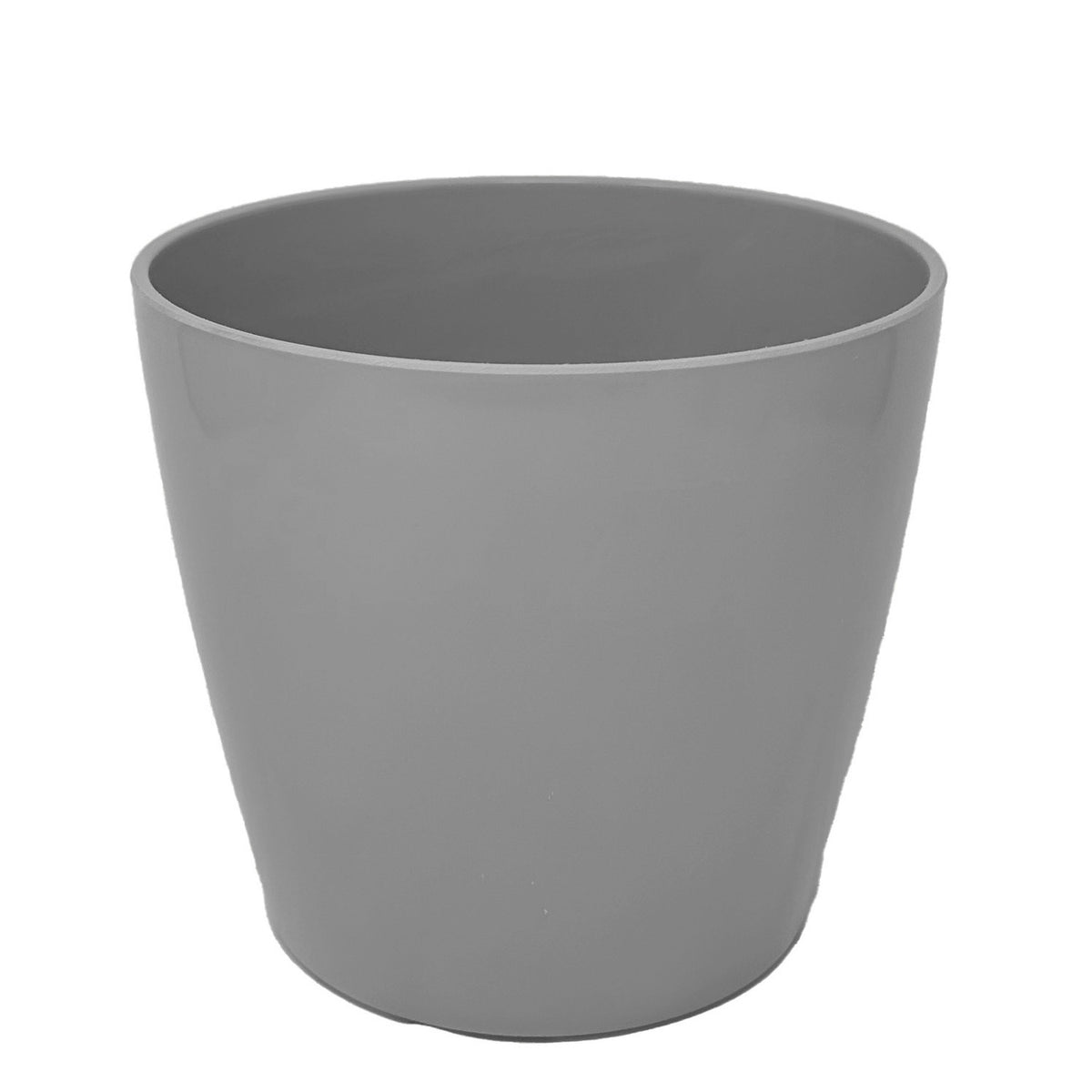 10" Gray Round Self-Watering Bamboo Pot -Ship Only