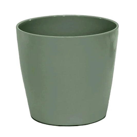 10" Sage Round Self-Watering Bamboo Pot -Ship Only