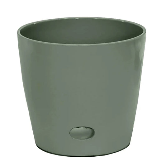 10" Sage Round Self-Watering Bamboo Pot -Ship Only
