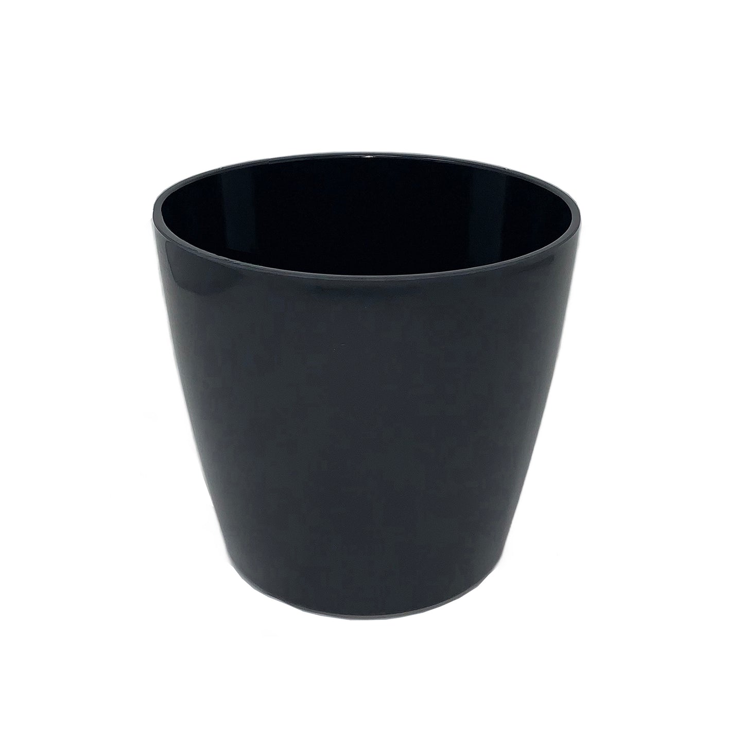 5" Black Round Self-Watering Bamboo Pot -Ship Only