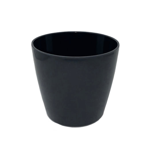 5" Black Round Self-Watering Bamboo Pot -Ship Only