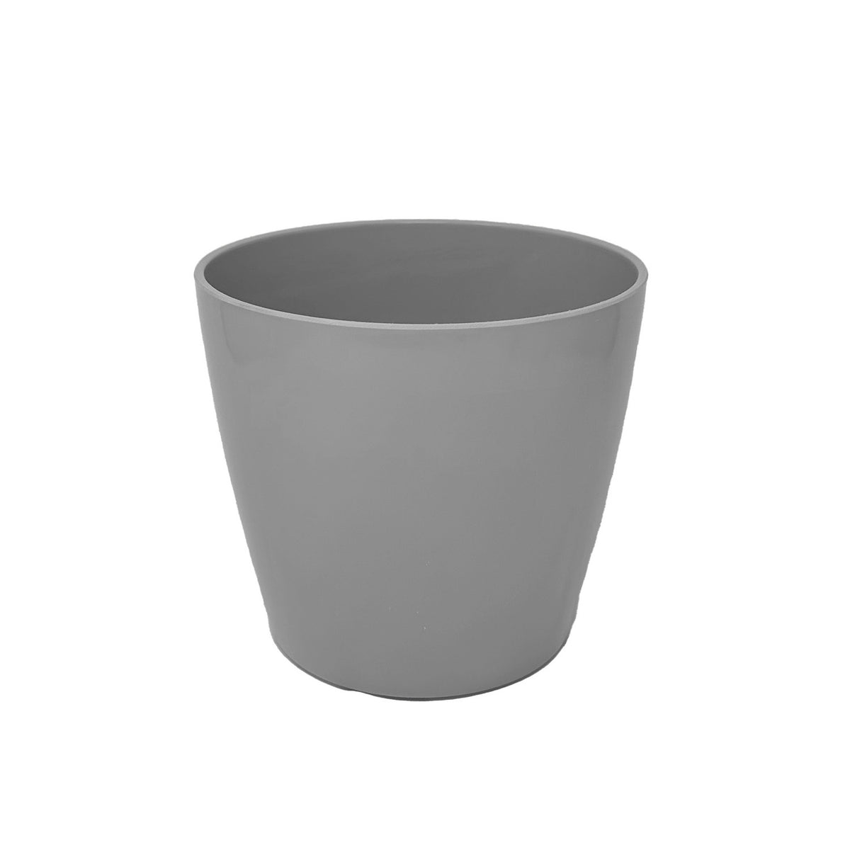 5" Gray Round Self-Watering Bamboo Pot -Ship Only