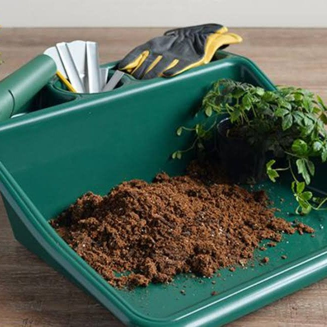 Compact Tidy Tray Green with Shelf -Ship Only