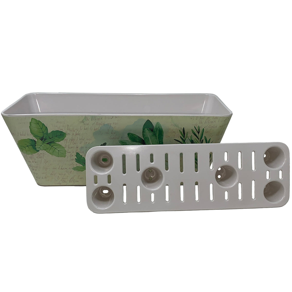 16" Herbs Rectangular Self-Watering Bamboo Planter -Ship Only