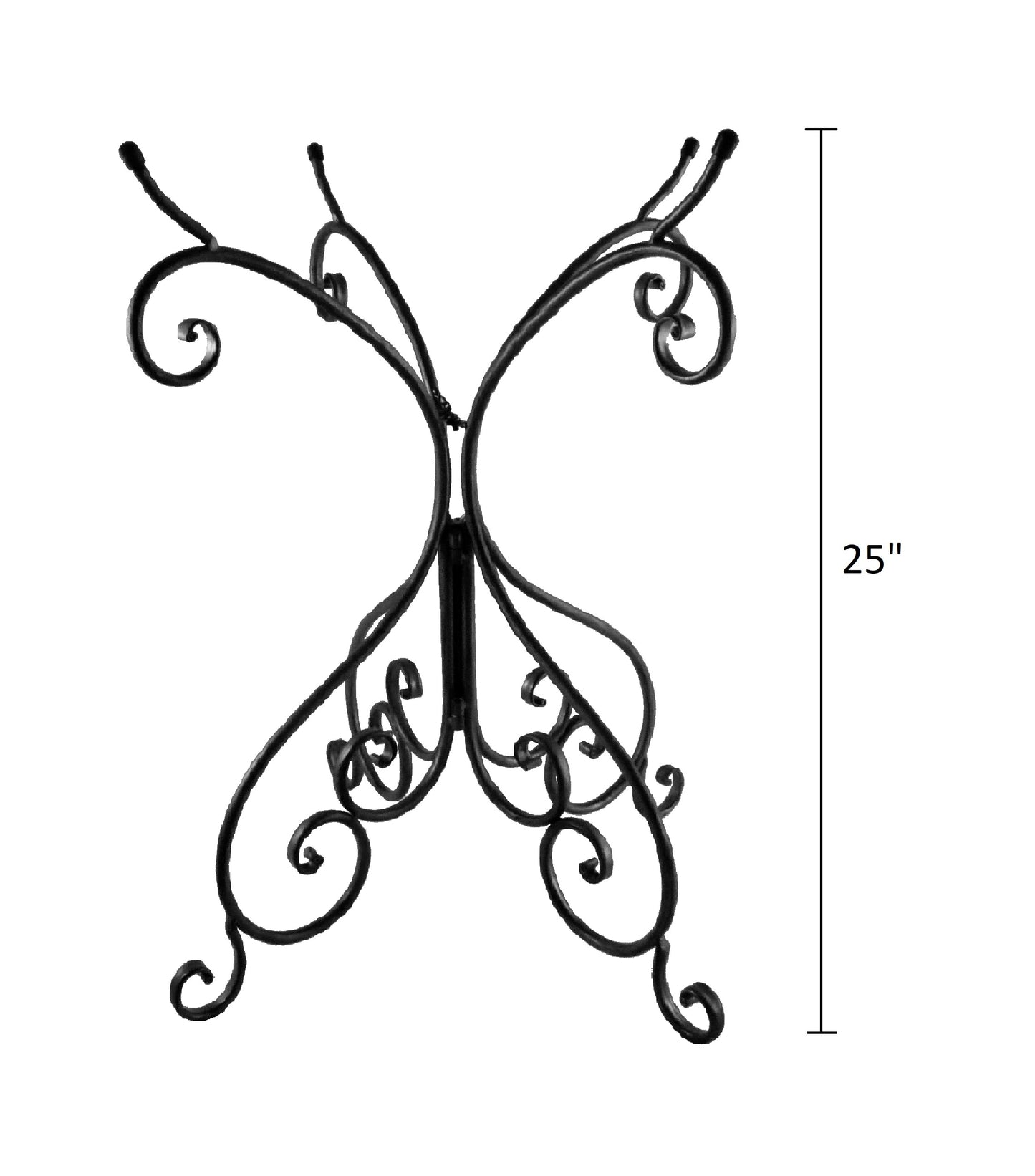 25" Black Metal Birdbath Base -Ship Only