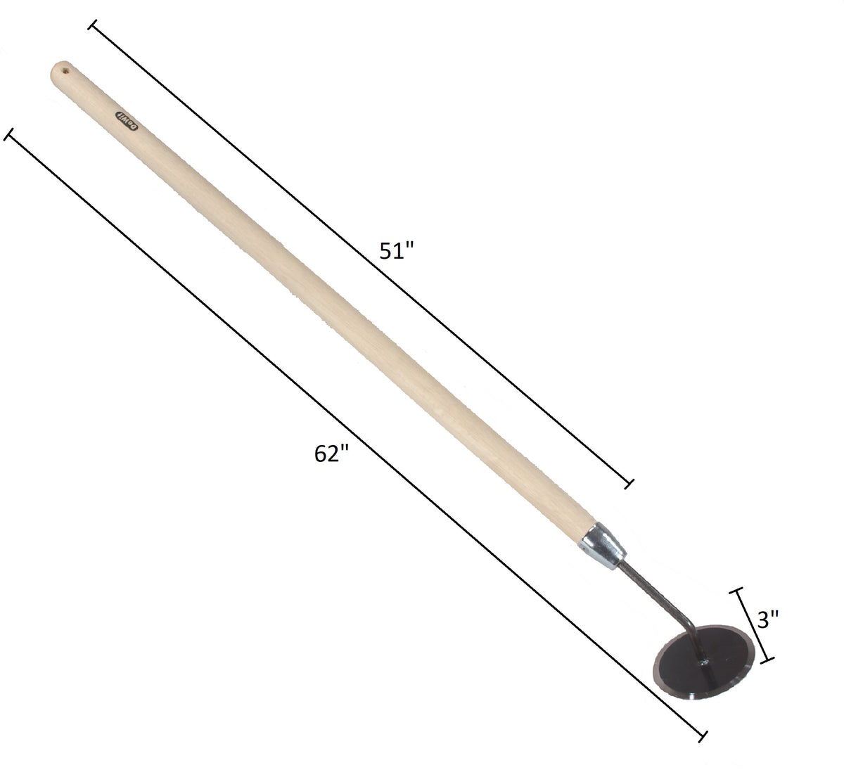 DeWit Weeder - Disc 51" Handle -Ship Only