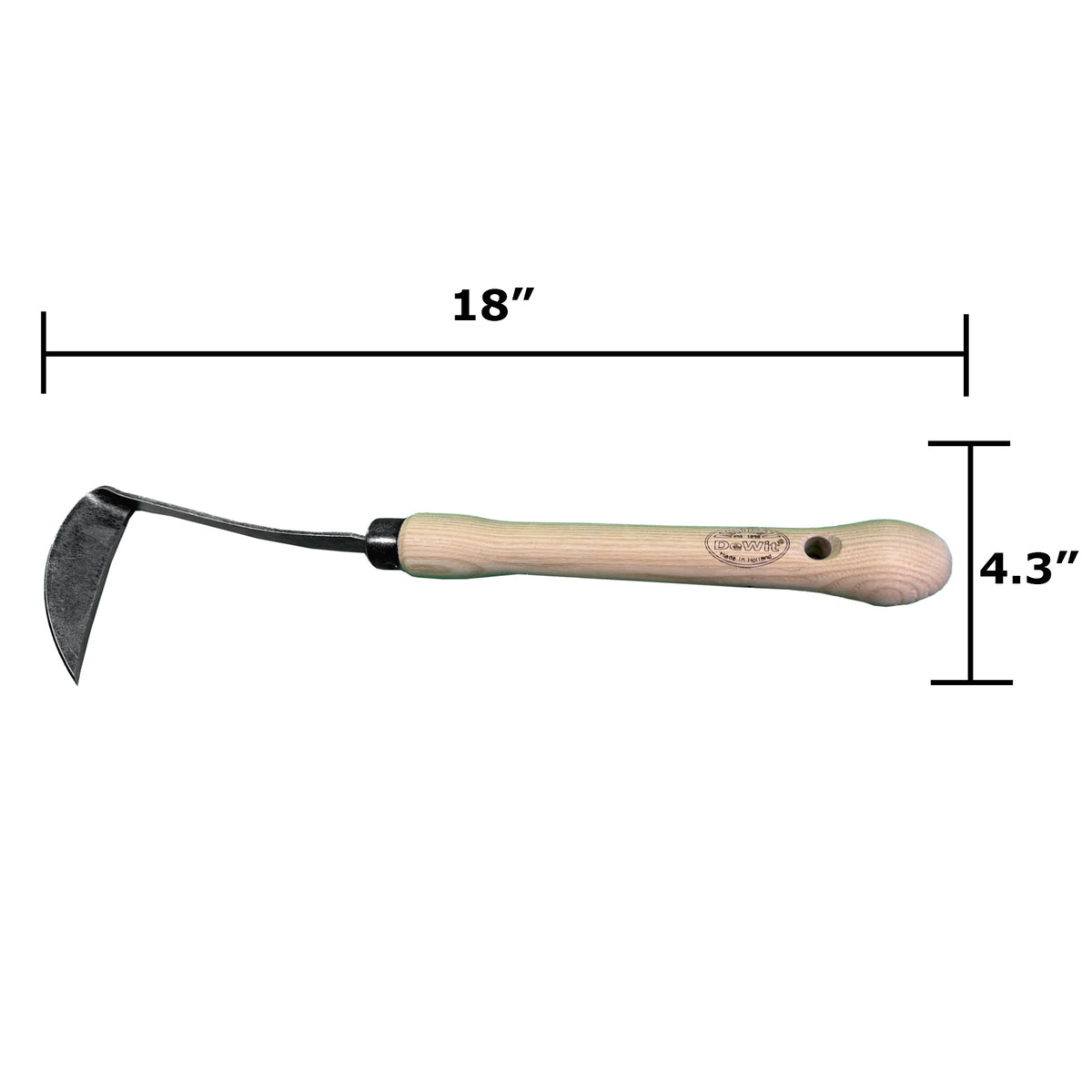 DeWit Hoe - Japanese Right Hand with 10" Handgrip -Ship Only