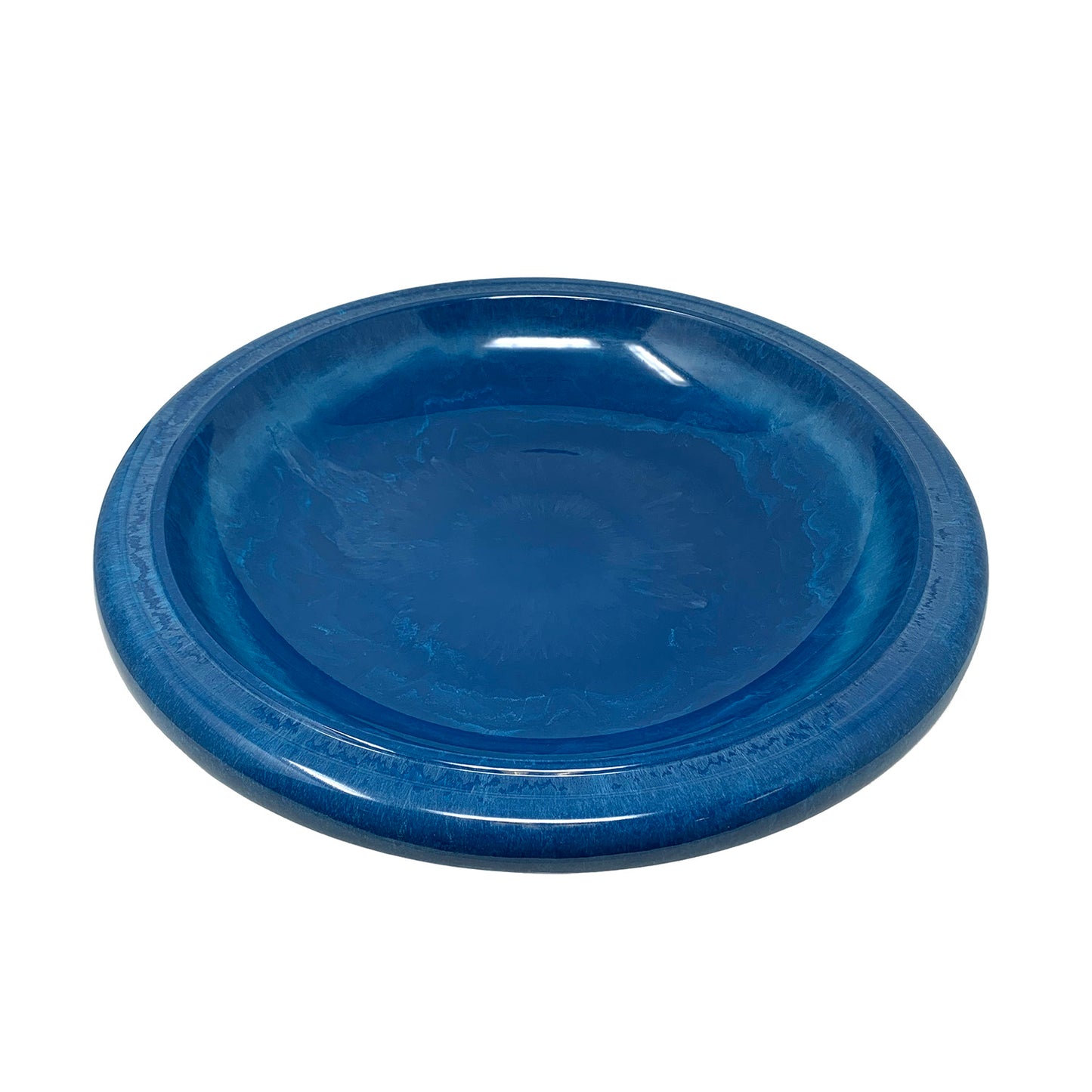 19" dia Azure Fiber Clay Birdbath Bowl -Ship Only