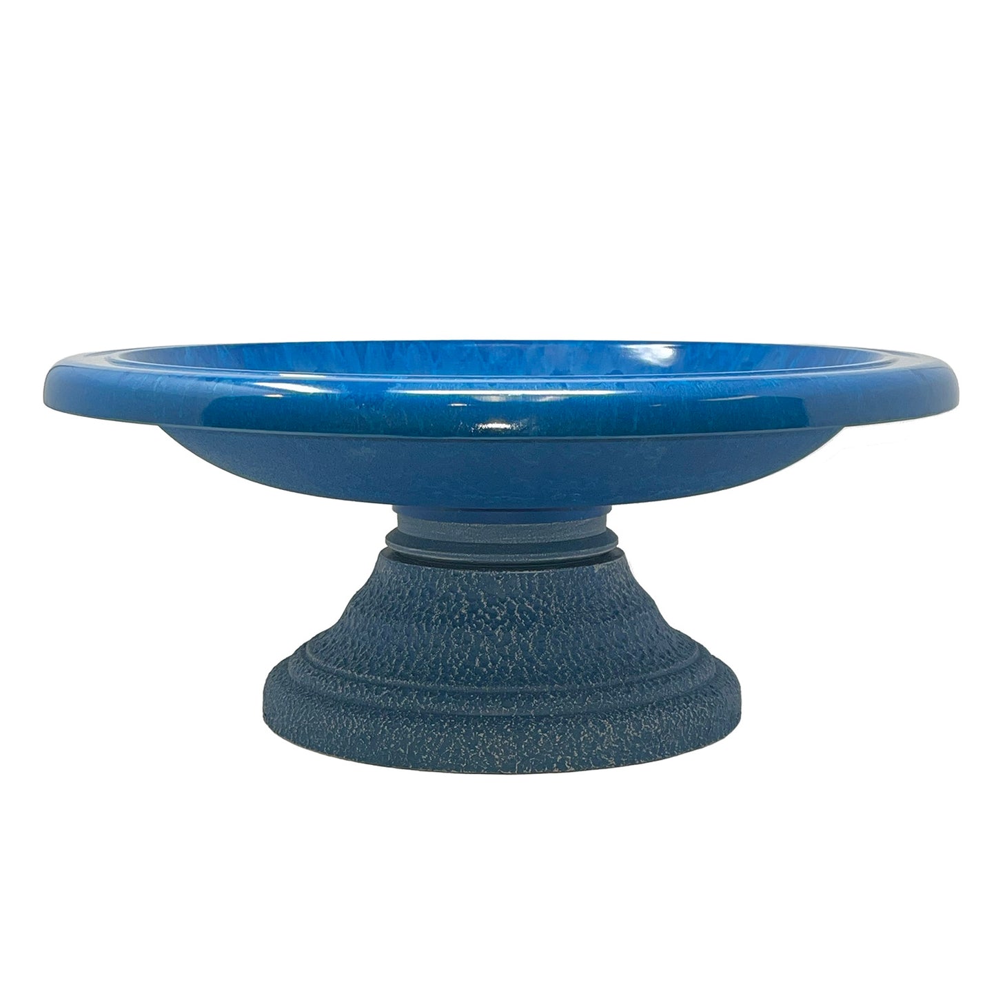 7.5" Azure Fiber Clay Birdbath -Ship Only