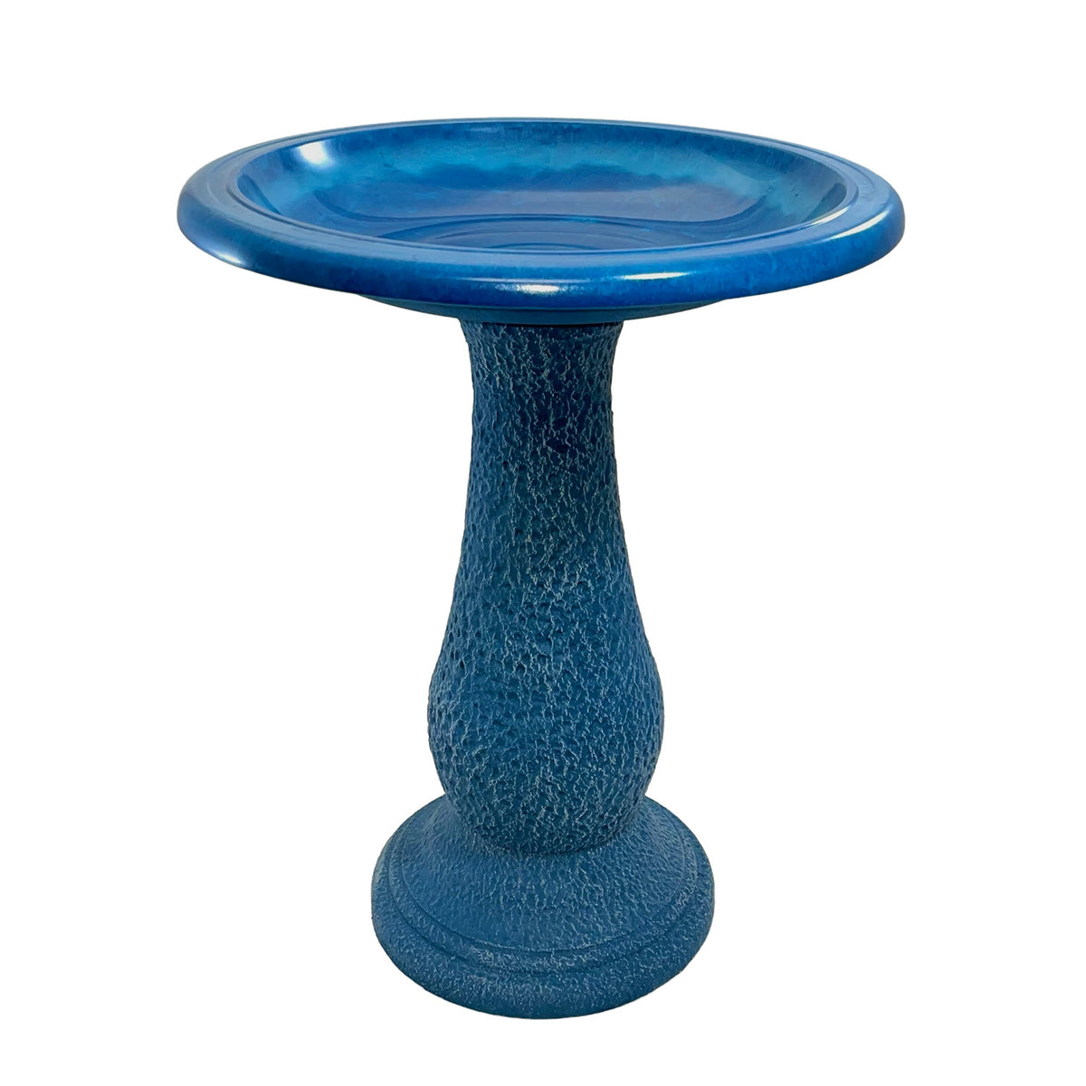 24" Azure Fiber Clay Birdbath -Ship Only