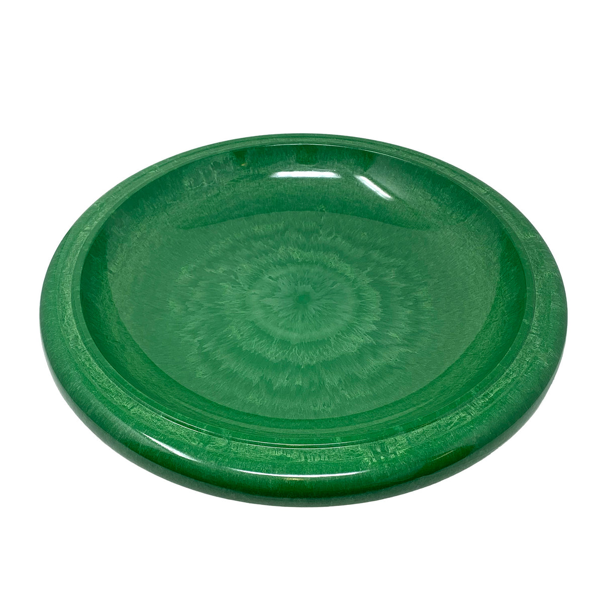 24" Kale Green Fiber Clay Birdbath -Ship Only