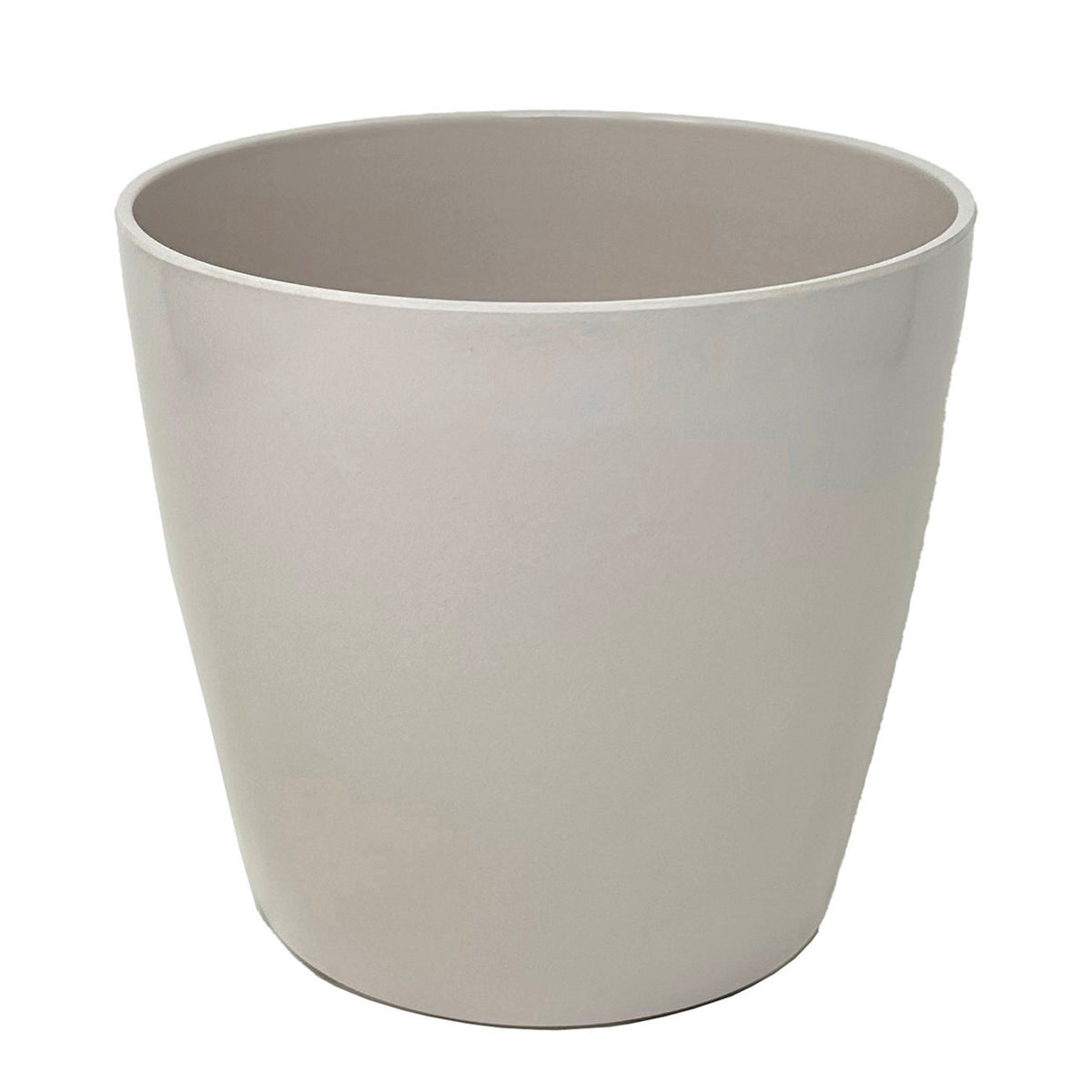 10" Cream Round Self-Watering Bamboo Pot -Ship Only