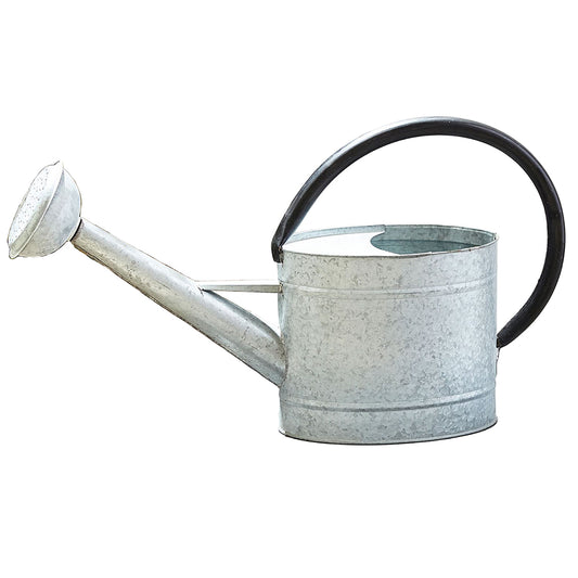 2.1 gal Oval Aged Zinc Watering Can -Ship Only
