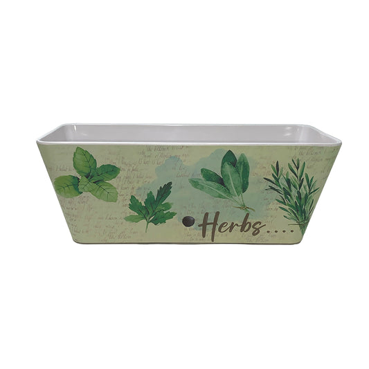 16" Herbs Rectangular Self-Watering Bamboo Planter -Ship Only