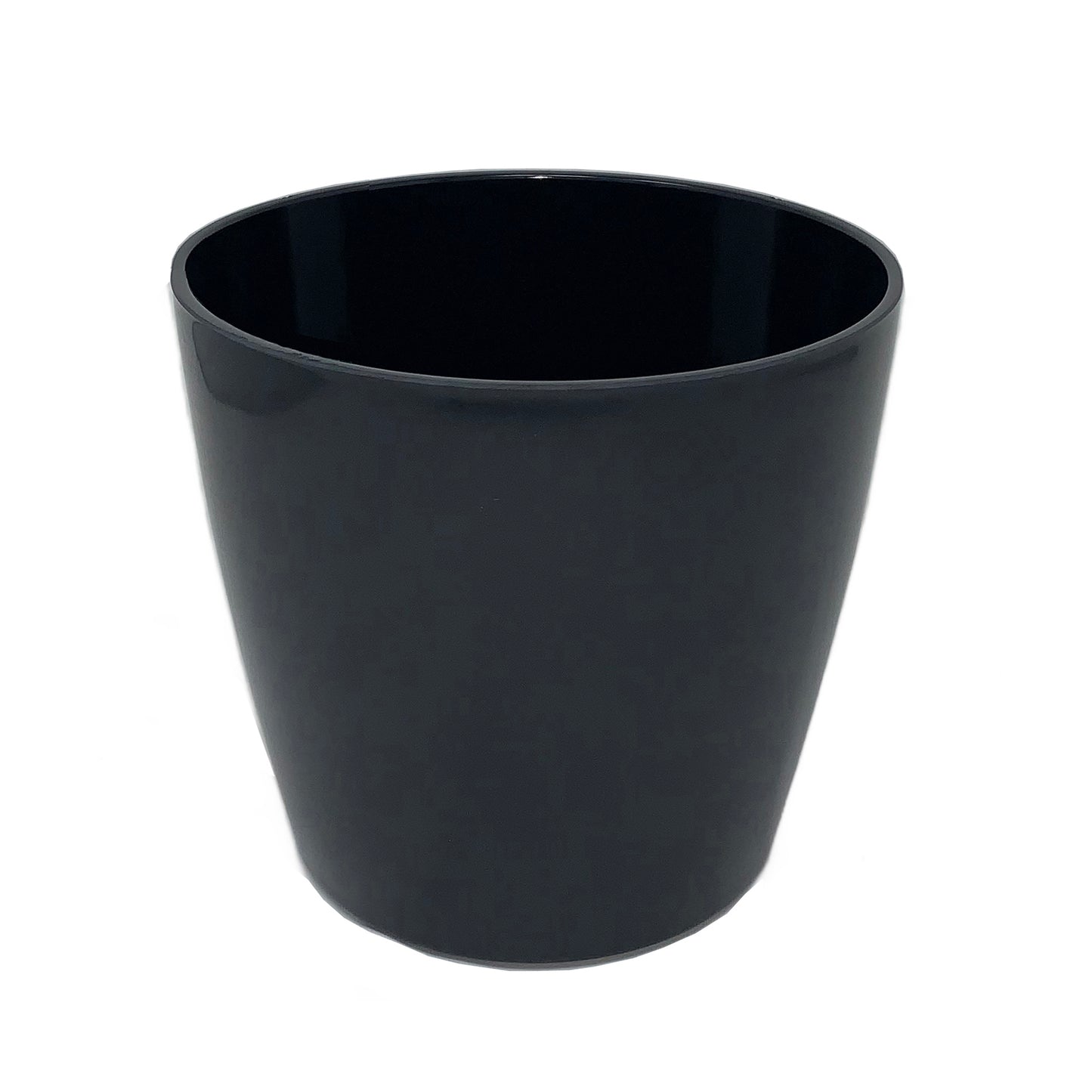 7" Black Round Self-Watering Bamboo Pot -Ship Only