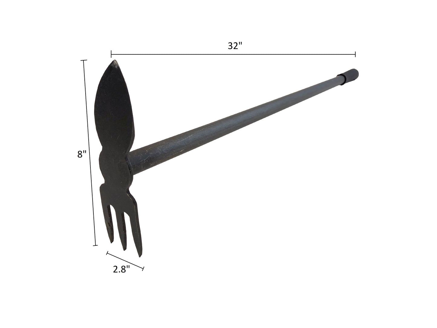 DeWit Comby Hoe - 3 Tine Cultivator / Heart Shaped Long Handle -Ship Only