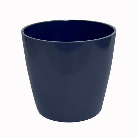 7" Indigo Round Self-Watering Bamboo Pot -Ship Only