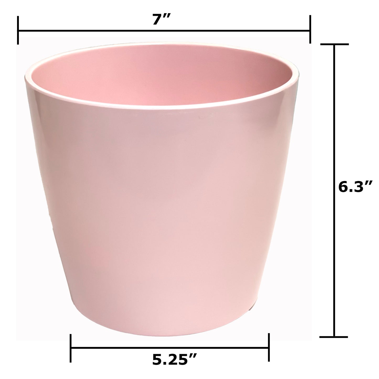 7" Rose Round Self-Watering Bamboo Pot -Ship Only