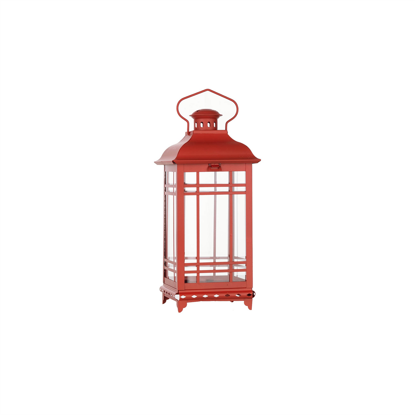 Traditional Red Metal Lantern (Set of 3) -Ship Only