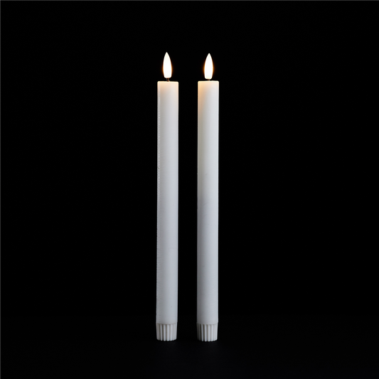 FIA Wick White Taper Candle (Set of 2) -Ship Only
