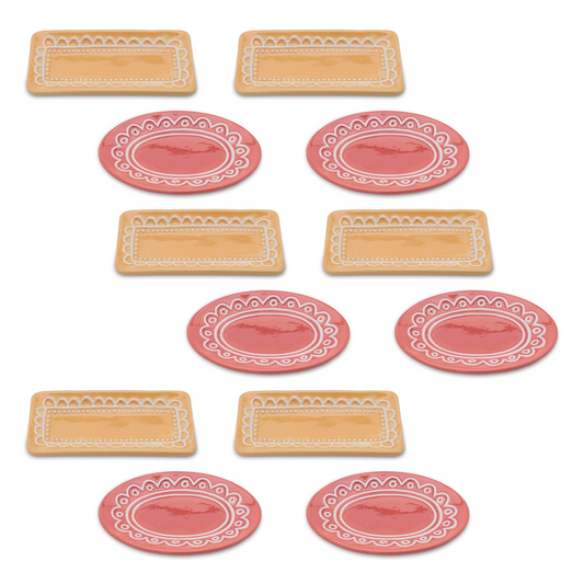 Trinket Dish (Set of 12) 6”L Ceramic -Ship Only