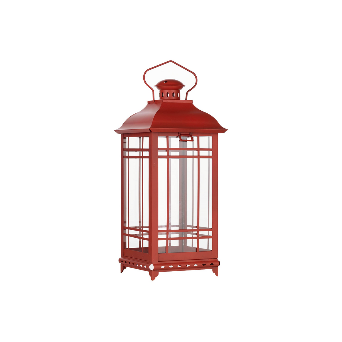 Traditional Red Metal Lantern (Set of 3) -Ship Only