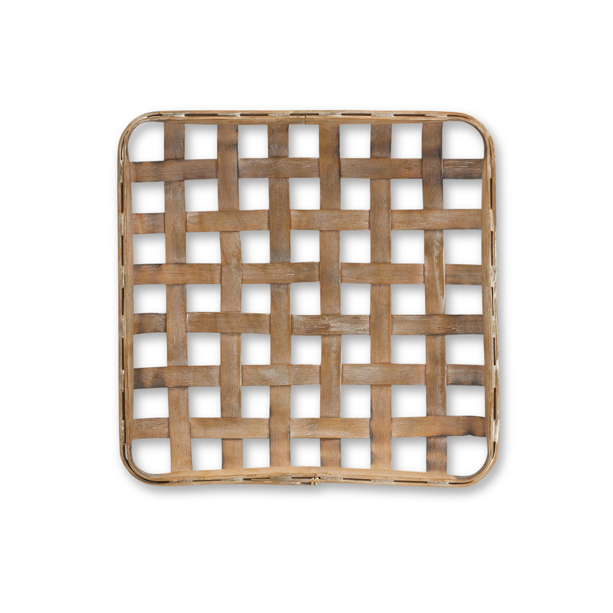 Square Bamboo Basket Tray (Set of 2) -Ship Only