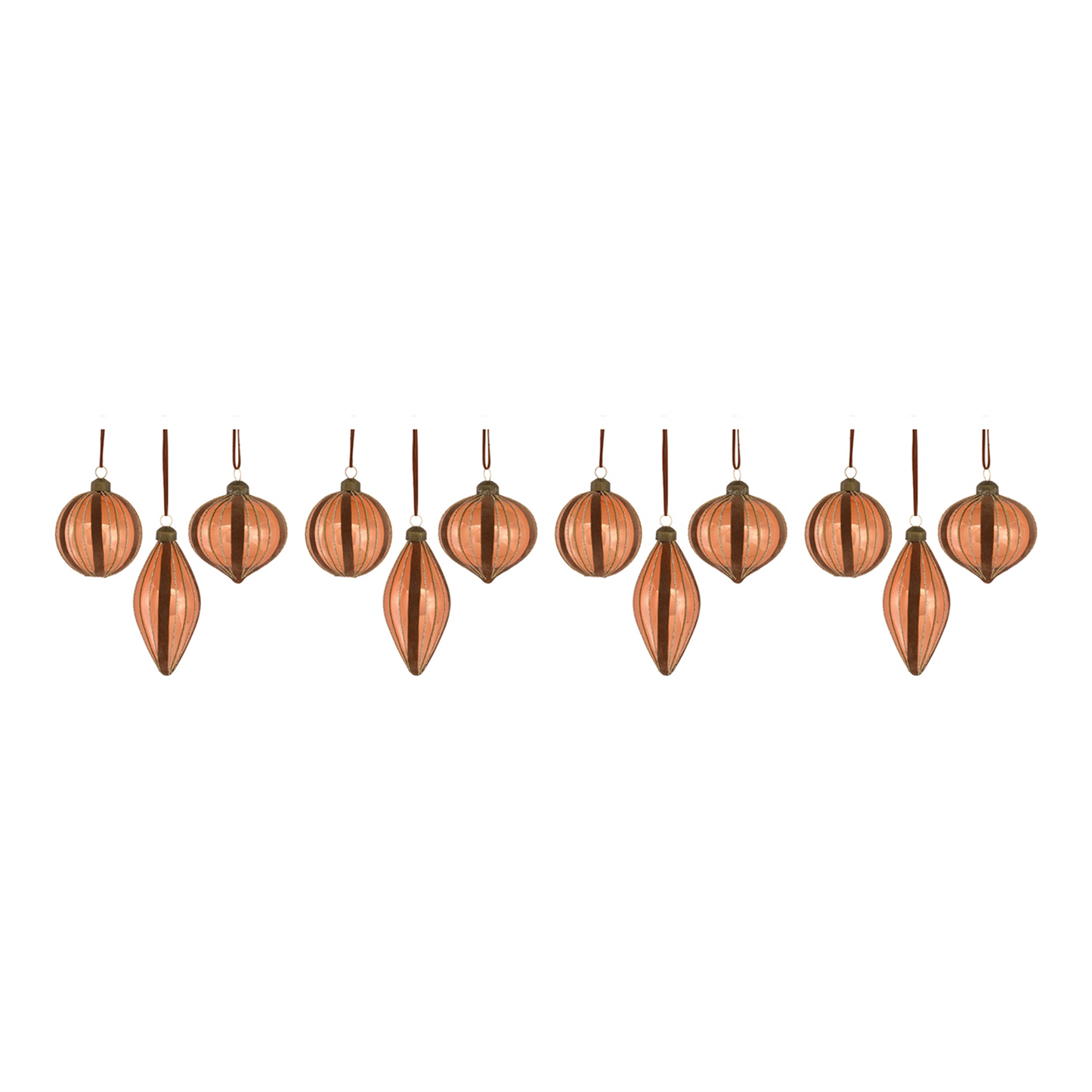 Copper Glass Holiday Ornament (Set of 12) -Ship Only