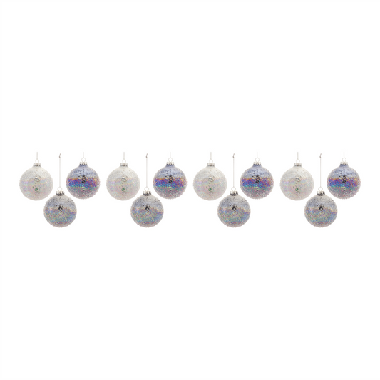 Irredescent Glass Ball Ornament (Set of 12) -Ship Only