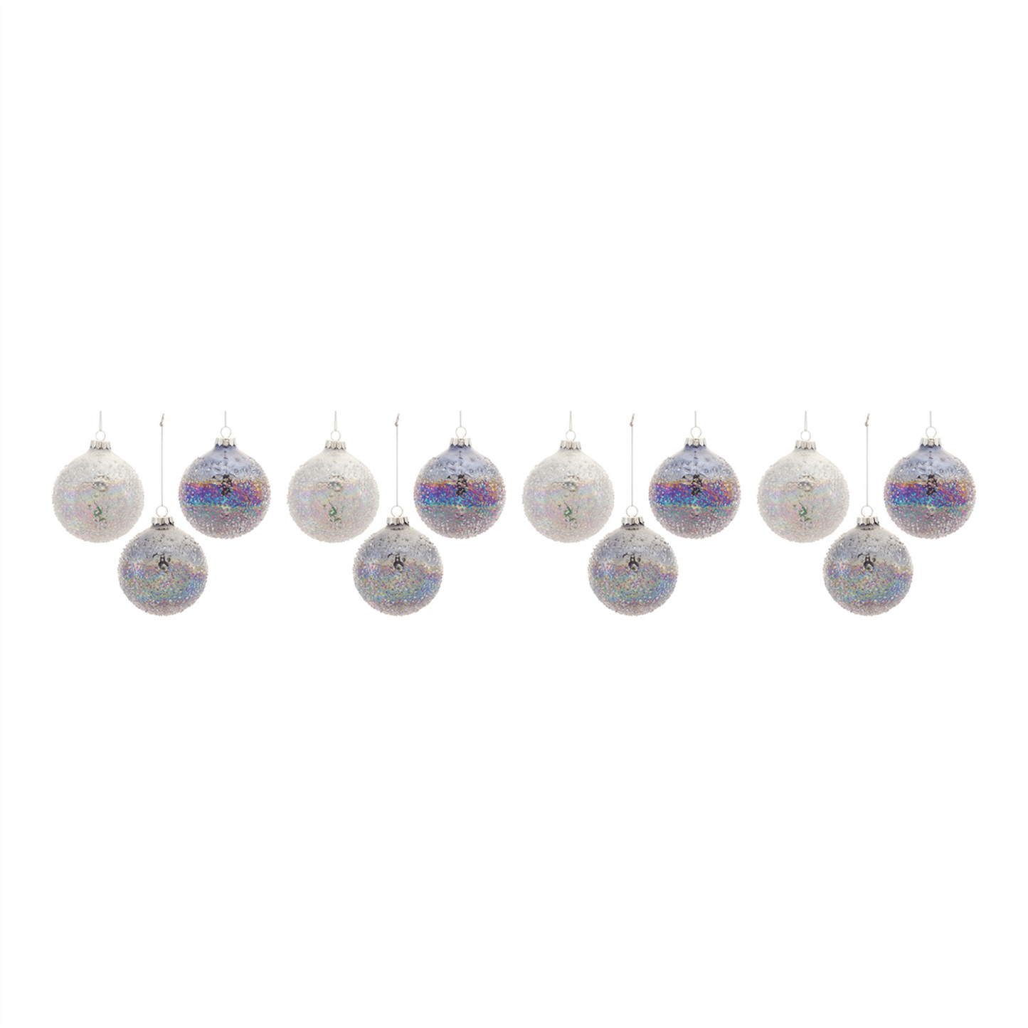 Irredescent Glass Ball Ornament (Set of 12) -Ship Only